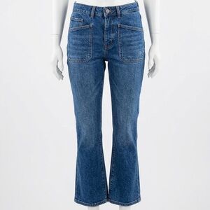 Kensie Vintage Luxe The Savannah High Rise Flare Ankle Blue Jeans Women’s Size 2